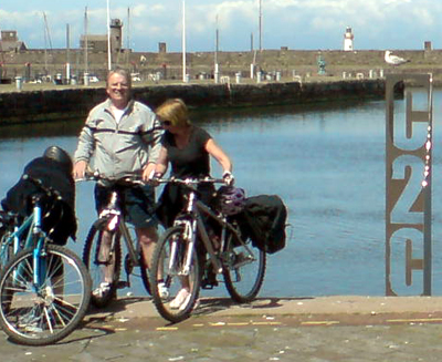The start of the C2C route in Whitehaven