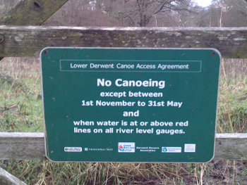 Rules at Isel Bridge on lower Derwent near Cockermouth