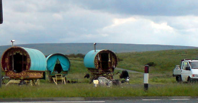 Travellers heading south after the 2009 Appleby Fair