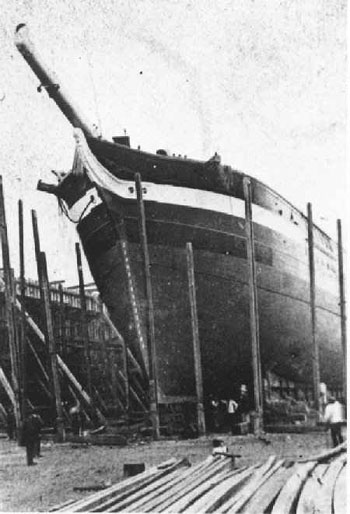 The Beckermet on the slip at Whitehaven