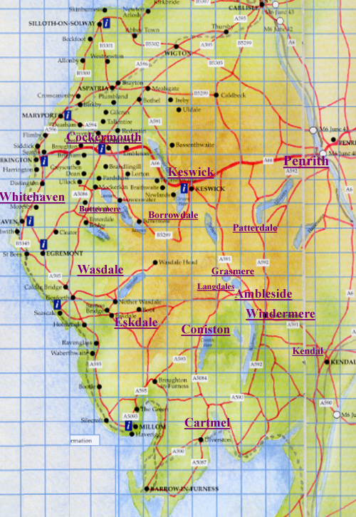 Map of Lake District