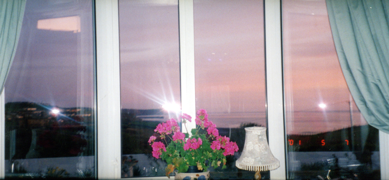 The view out to the cliffs of St Bees from Glenlea House Whitehaven