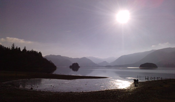 Winter sun over Derwentwater